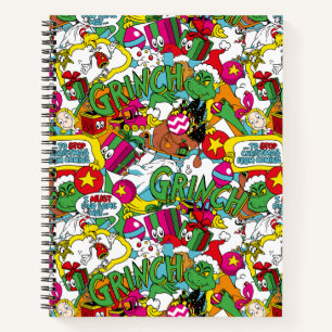 Dr. Seuss   Grinch Farbige Muster Notizblock