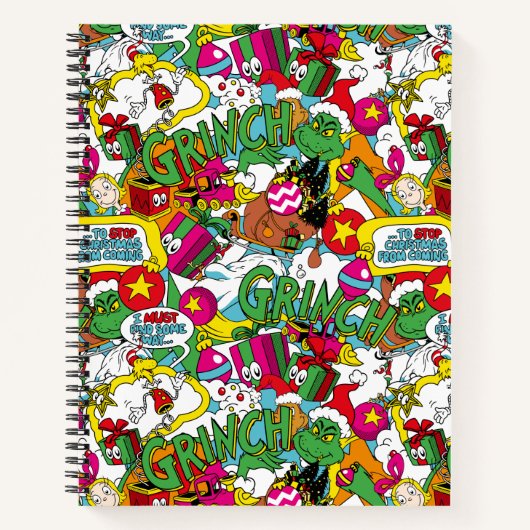 Dr. Seuss | Grinch Farbige Muster Notizblock (Vorderseite)