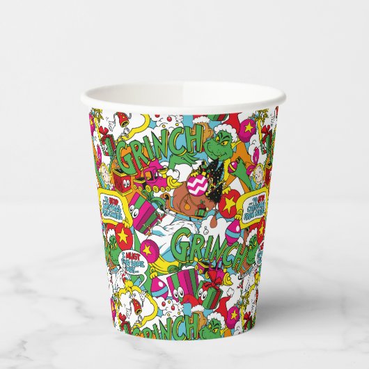 Dr. Seuss | Grinch Farbige Muster Pappbecher (Links)