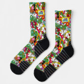 Dr. Seuss | Grinch Farbige Muster Socken (Links)