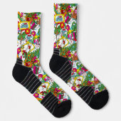 Dr. Seuss | Grinch Farbige Muster Socken (Rechts)