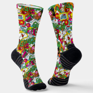 Dr. Seuss   Grinch Farbige Muster Socken