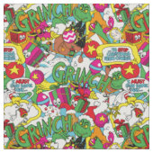 Dr. Seuss | Grinch Farbige Muster Stoff (Nahaufnahme)