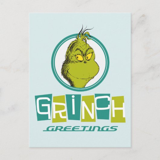 Dr. Seuss | Grinch Greetings Postkarte (Vorderseite)