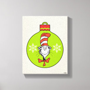 Dr. Seuss Grinch Katze im Hut-Ornament Leinwanddruck