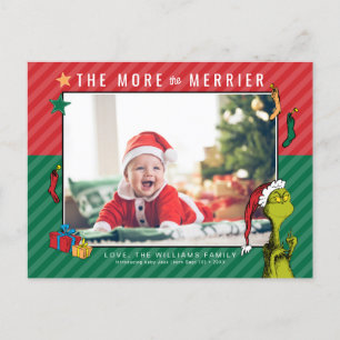 Dr. Seuss   Grinch New Baby Foto Holiday Feiertagspostkarte