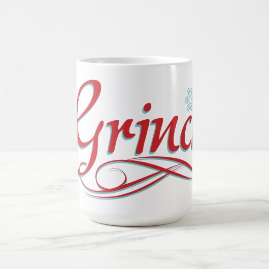 Dr. Seuss | Grinch - Red and Blue Script Kaffeetasse (Mittel)