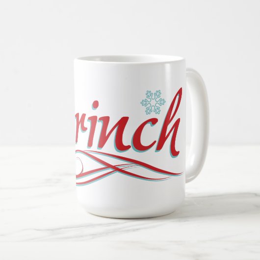 Dr. Seuss | Grinch - Red and Blue Script Kaffeetasse (VorderseiteRechts)