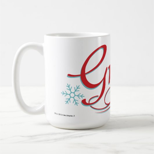 Dr. Seuss | Grinch - Red and Blue Script Kaffeetasse (Links)