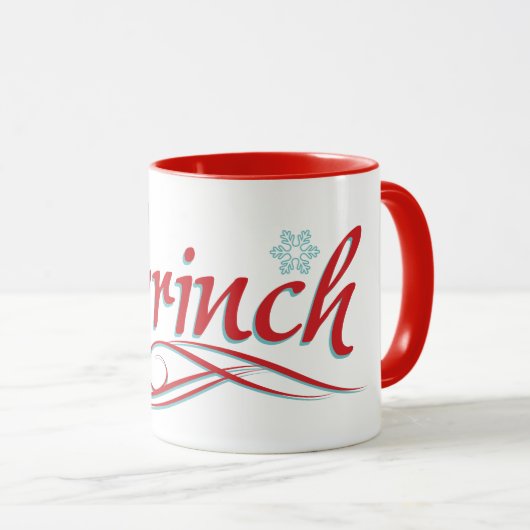 Dr. Seuss | Grinch - Red and Blue Script Tasse (VorderseiteRechts)