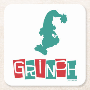 Dr. Seuss Grinch - Rot & Grün Rechteckiger Pappuntersetzer