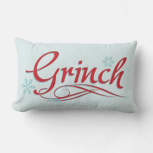 Dr. Seuss Grinch - Rot und Blau Schrift Lendenkissen