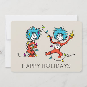 Dr. Seuss Grinch Thing Eins Thing Zwei tanzen Feiertagskarte