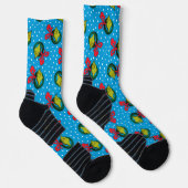 Dr. Seuss | Grinch | Weihnachtskranzmuster Socken (Rechts)