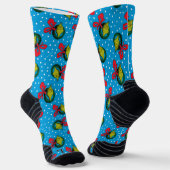 Dr. Seuss | Grinch | Weihnachtskranzmuster Socken (Gewinkelt)