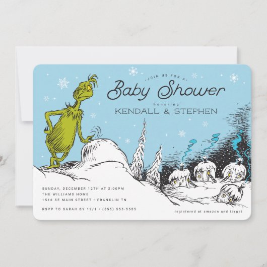 Dr. Seuss | Grinch Winter Baby Dusche (Vorderseite)