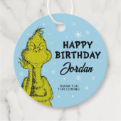 Dr. Seuss | Grinch Winter Birthday Favor Geschenkanhänger (Vorderseite)