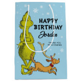 Dr. Seuss | Grinch Winter Birthday Favor Mittlere Geschenktüte (Vorderseite)