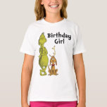 Dr. Seuss | Grinch Winter Birthday Girl T-Shirt<br><div class="desc">Karo dieses lustige Dr. Suess Grinch Winter Birthday Girl Shirt.</div>