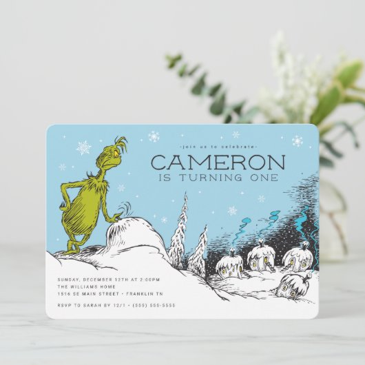 Dr. Seuss | Grinch Winter Geburtstag (Stehend Vorderseite)