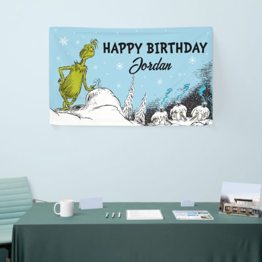 Dr. Seuss | Grinch Winter Geburtstag Banner (Messeveranstaltung)