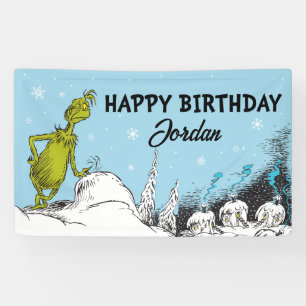 Dr. Seuss   Grinch Winter Geburtstag Banner