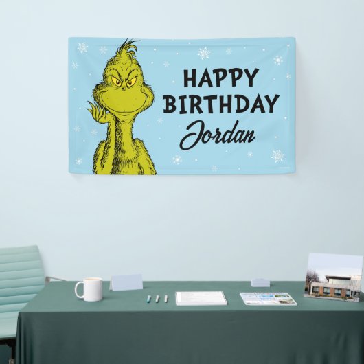 Dr. Seuss | Grinch Winter Geburtstag Banner (Messeveranstaltung)