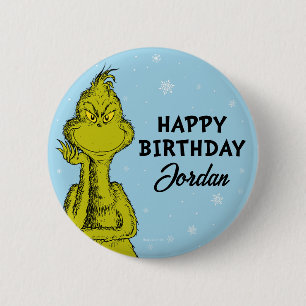 Dr. Seuss   Grinch Winter Geburtstag Button