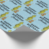 Dr. Seuss | Grinch Winter Geburtstag Geschenkpapier (Ecke)