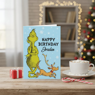 Dr. Seuss Grinch Winter Geburtstag Karte