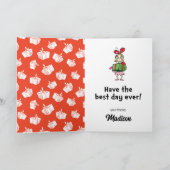 Dr. Seuss | Grinch Winter Geburtstag Karte (Innenseite)