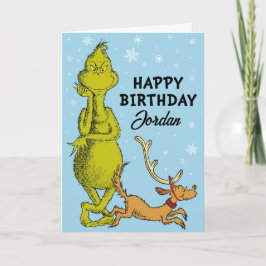 Dr. Seuss | Grinch Winter Geburtstag Karte