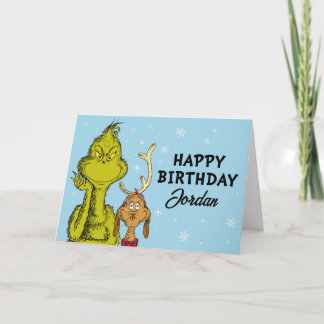 Dr. Seuss | Grinch Winter Geburtstag Karte