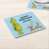 Dr. Seuss | Grinch Winter Geburtstag Rechteckiger Pappuntersetzer (angewinkelt)
