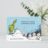 Dr. Seuss | Grinch Winter Geburtstag Vielen Dank (Stehend Vorderseite)