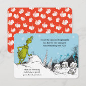 Dr. Seuss | Grinch Winter Geburtstags Dankeschön (Vorne/Hinten)