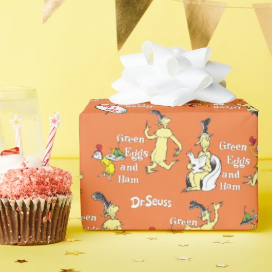 Dr. Seuss Grüne Eier mit Schinken Charakter-Muster Geschenkpapier (Geburtstagsparty)