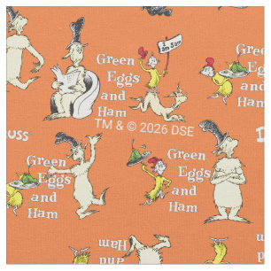 Dr. Seuss Grüne Eier mit Schinken Charakter-Muster Stoff