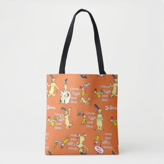 Dr. Seuss Grüne Eier mit Schinken Charakter-Muster Tasche (Vorderseite)