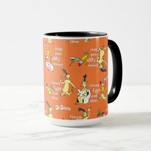 Dr. Seuss Grüne Eier mit Schinken Charakter-Muster Tasse (VorderseiteRechts)