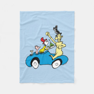 Dr. Seuss Grüne Eier mit Schinken Charaktere im Au Fleecedecke