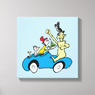Dr. Seuss Grüne Eier mit Schinken Charaktere im Au Leinwanddruck