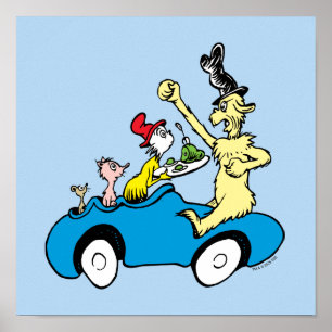Dr. Seuss Grüne Eier mit Schinken Charaktere im Au Poster