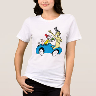Dr. Seuss Grüne Eier mit Schinken Charaktere im Au Tri-Blend Shirt