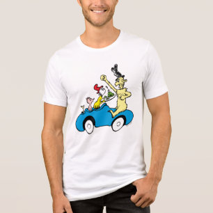 Dr. Seuss Grüne Eier mit Schinken Charaktere im Au Tri-Blend Shirt