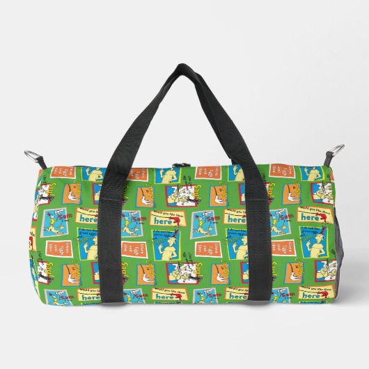Dr. Seuss Grüne Eier mit Schinken Geschichte Zitat Duffle Bag (Vorderseite)