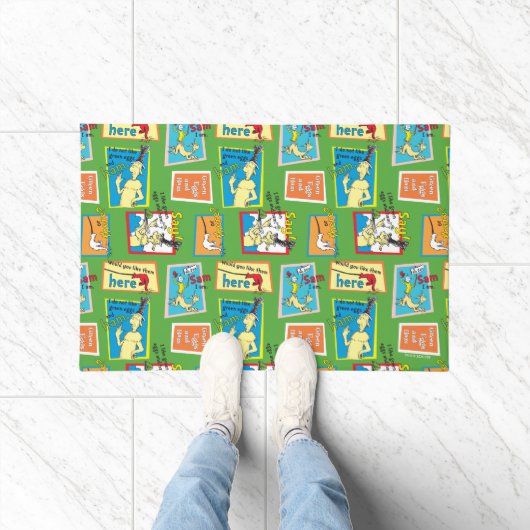Dr. Seuss Grüne Eier mit Schinken Geschichte Zitat Fußmatte (Indoor)