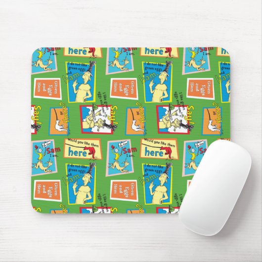 Dr. Seuss Grüne Eier mit Schinken Geschichte Zitat Mousepad (Mit Mouse)