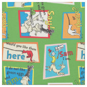 Dr. Seuss Grüne Eier mit Schinken Geschichte Zitat Stoff (Nahaufnahme)