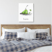 Dr. Seuss | Grüne Eier mit Schinken Leinwanddruck (Insitu (Schlafzimmer))